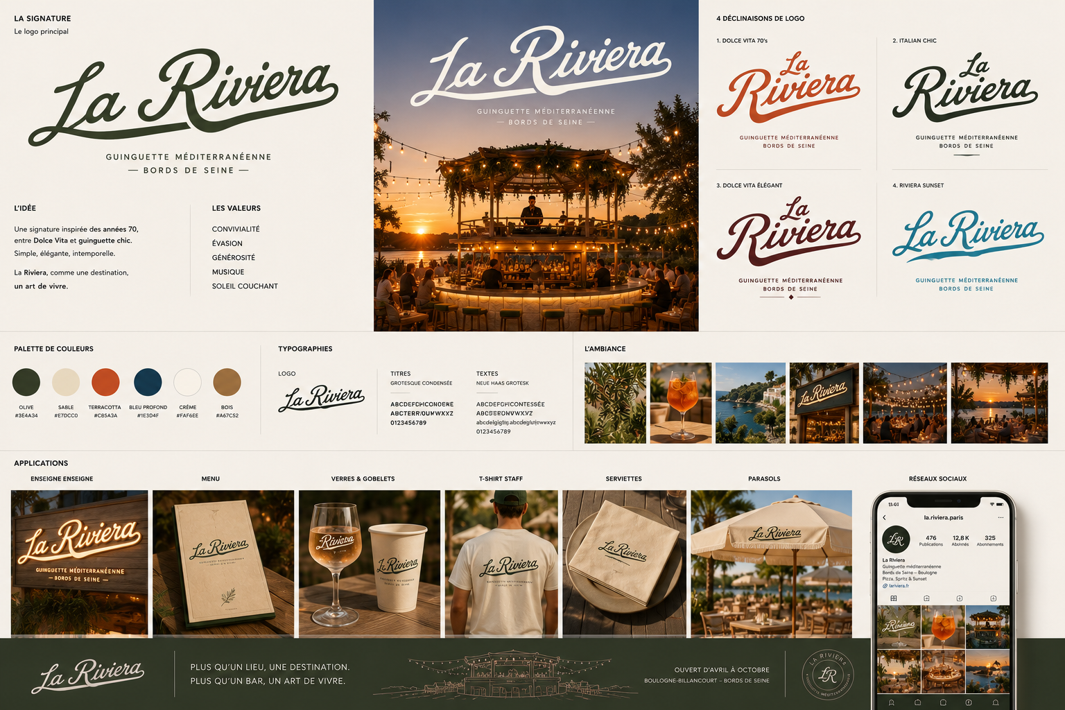 Planche identité — La Riviera