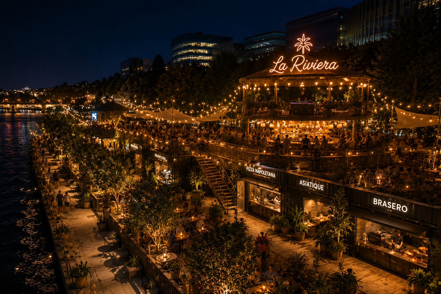 Vue du Pont des Arts · Nuit