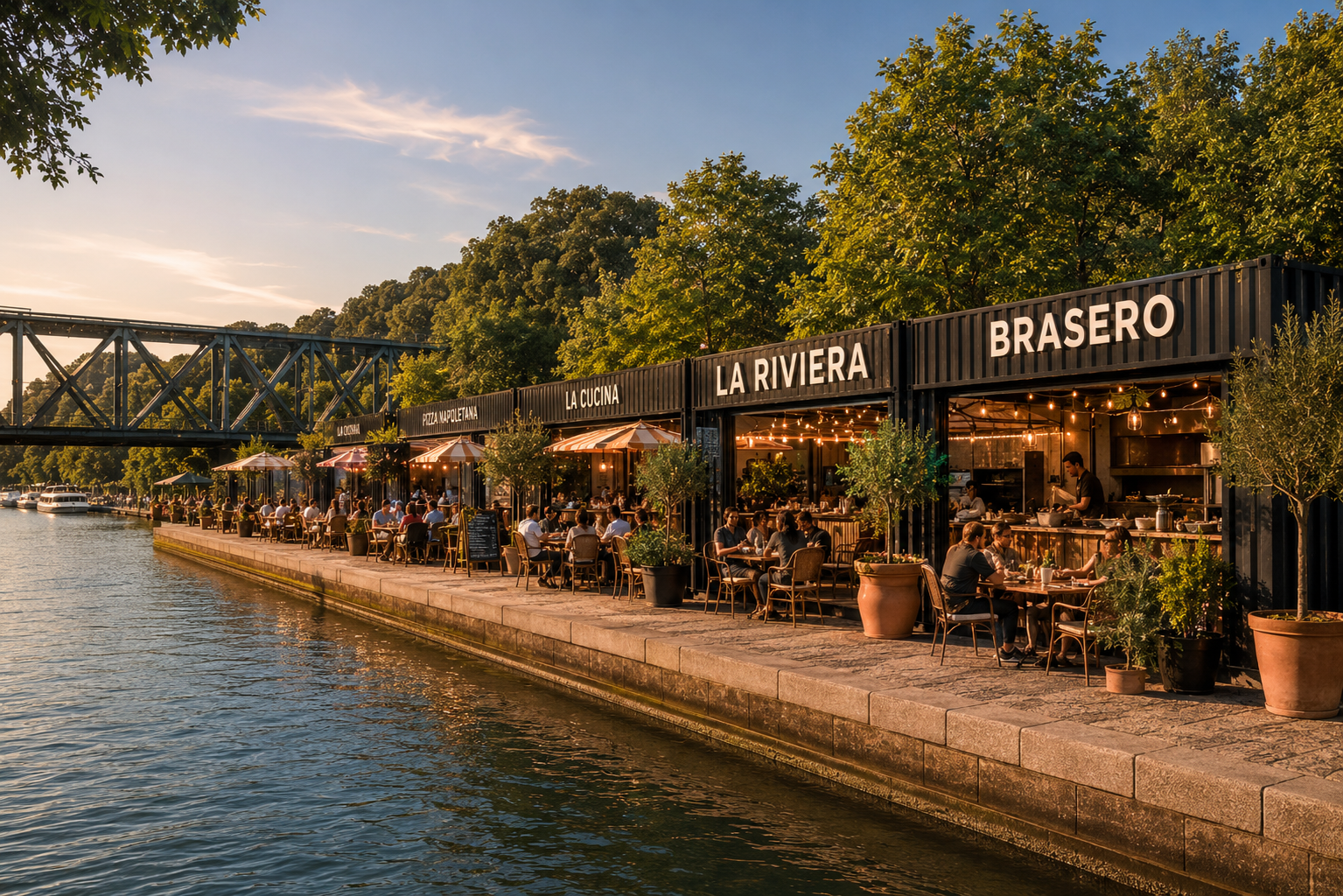 Le quai à l'heure dorée